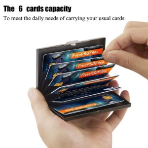 Brand Conquer 6 Slots Metal RFID Blocking Wallet | Credit Card Holder | Wallet for Men & Women (10x 7X 1.5 cm) (Black)